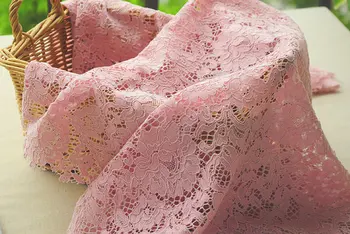 

Italian pink lace fabric, pink alencon lace fabric cord lace fabric, alencone lace fabric, 1.5 yrds