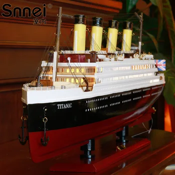 

The world famous model ship wood building Titanic living room office classic art decoration