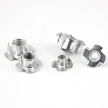

30Pcs 1/4-20 Galvanized four claw nut corners nail furniture nuts 4.8G High Quality