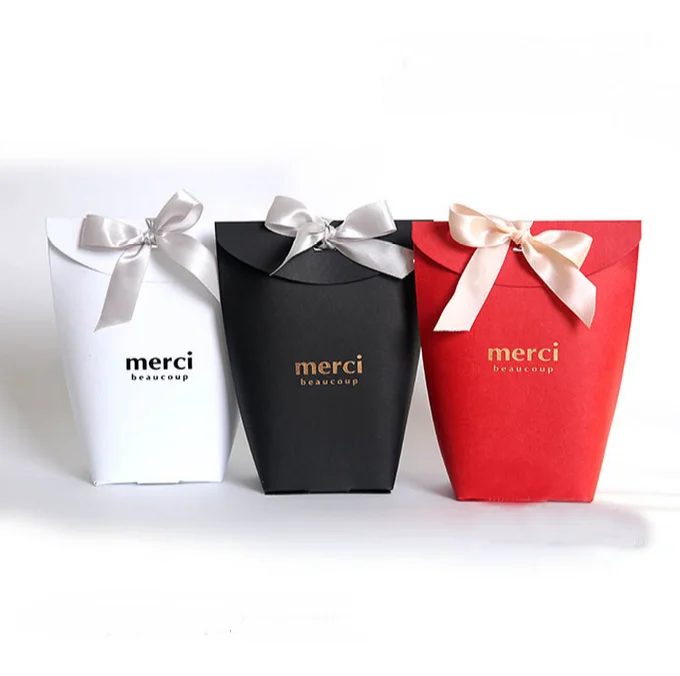 20 pcs white black red wedding favors candy boxes black white gifts