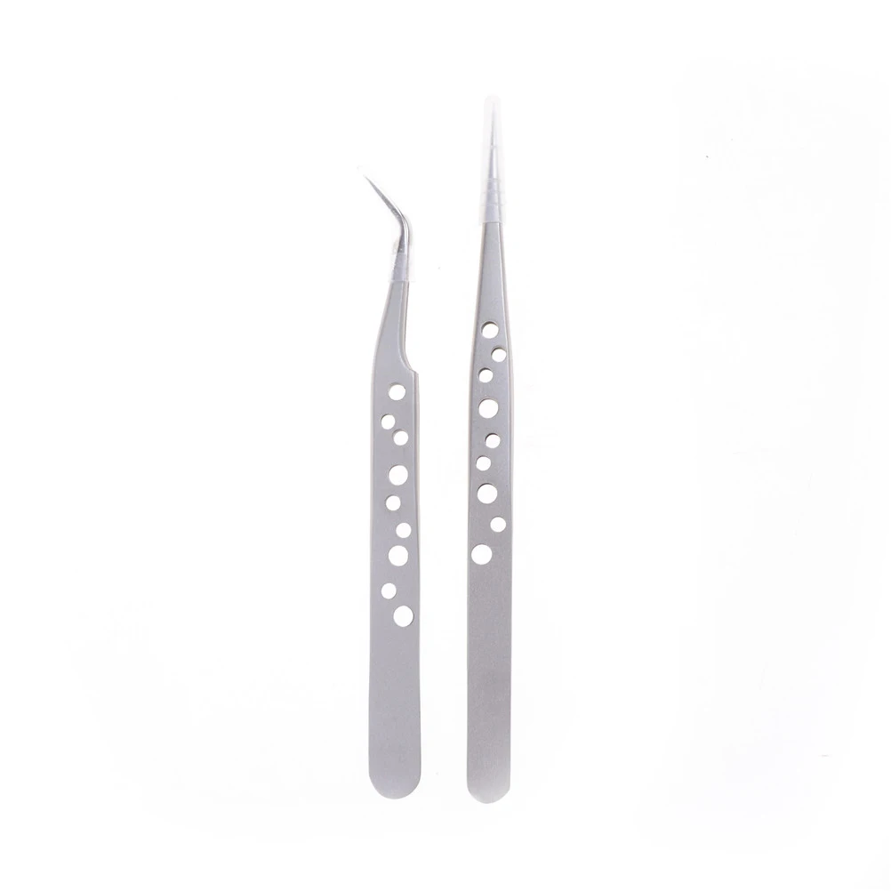 

Electronics Industrial Tweezers Anti-static Curved Straight Tip Precision Stainless Forceps Phone Repair Hand Tools