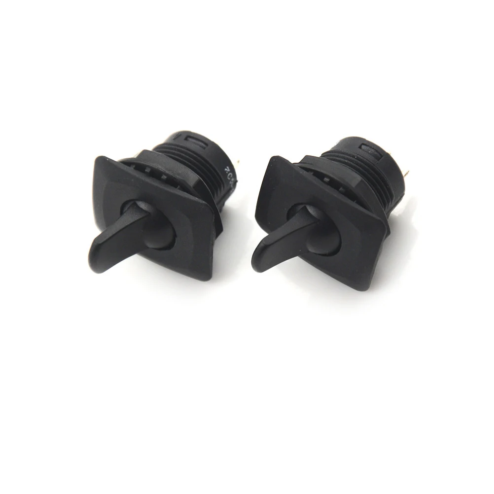 

2Pcs SCI R13-402 ON-ON 3Pin 2Position Maintained Round Toggle Switch SPDT Panel Mount Black Color