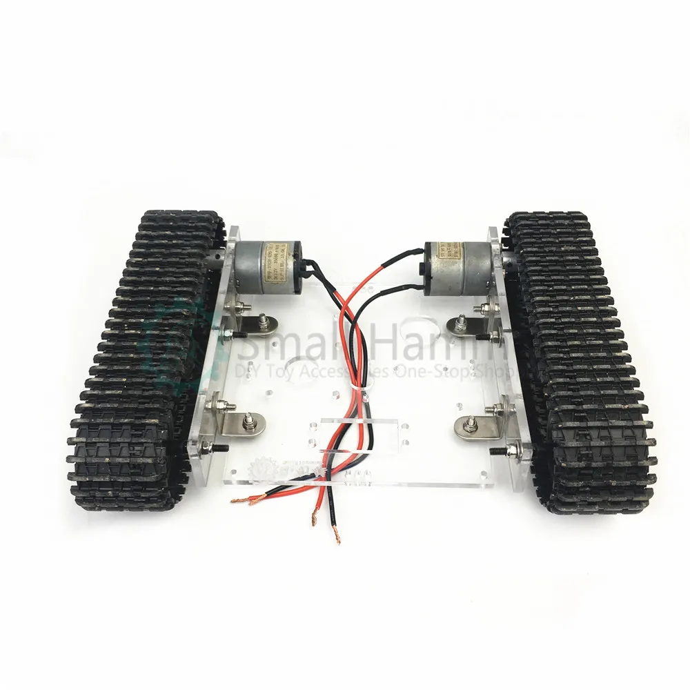 Акриловый автоматический танк на шасси DC9-12V гусеничный Автомобиль DIY arduino kit