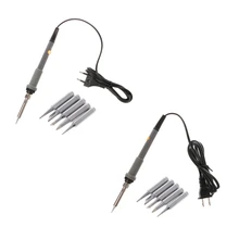 60W регулируемый электропривод Температура пистолет Сварка паяльник инструмент+ 5x припоя Советы
