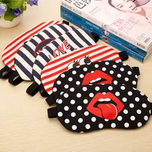 Sexy Red Lip/Big Eye Sleeping Mask Case Travel Relax Sleeping Aid Blindfold Ice Cover Eye Breathable Eye Mask For Home&Office