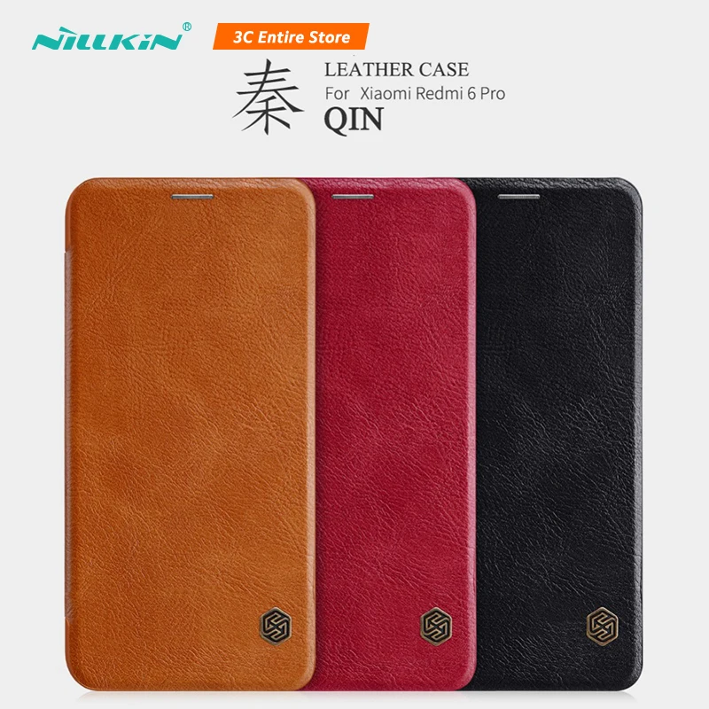 

For Mi A2 Lite Case Vintage Pu Leather Flip Cover Hard Pc Back Cover Wallet Card Slot For Xiaomi Redmi 6 Pro Phone Case 5.84''