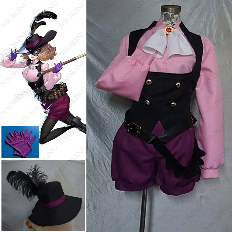 NEW Game Persona 5 Haru Okumura Cosplay Costume with hat Persona5 Set GG.1059 NEW Game Persona 5 Haru Okumura Cosplay Costume with hat Persona5 Set GG.1059
