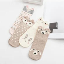 Модные носки, короткие милые забавные женские носки для женщин, новые женские носки, хлопковые креативные носки с рисунками животных, 4 пары