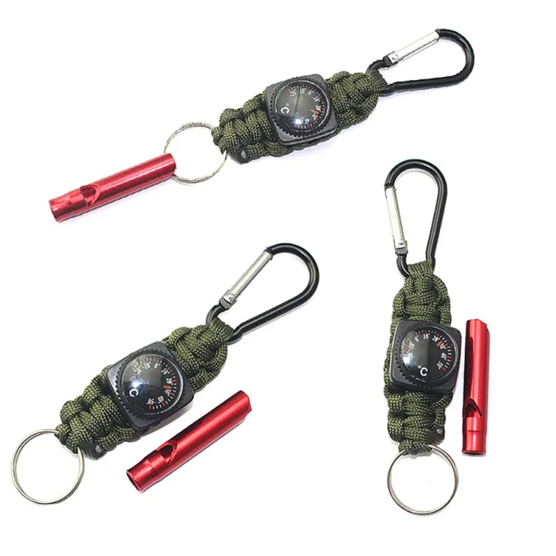 

Portable Umbrella Rope With Whistle Compass Outdoor Multifunctional Hand Rope Camping Emergency Bracelet Adventure Survival Kit