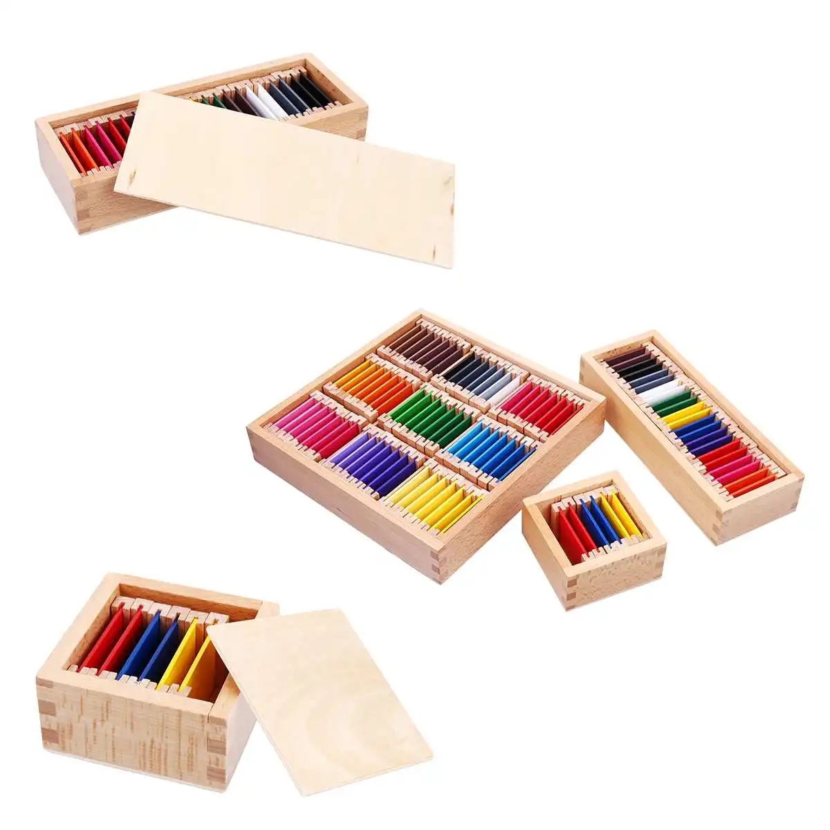 

2 Patterns Wooden Montessori Sensorial Teaching Tools Colors Cognition Tablet Board Educational School Learning Toy Gifts Kit