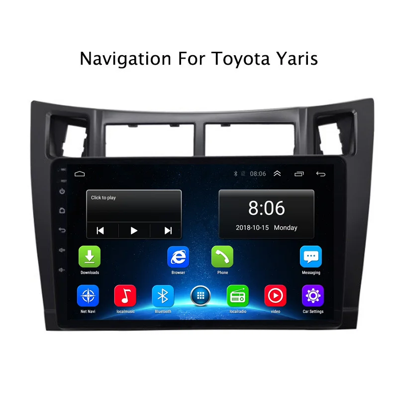 NAVITOPIA 9inch 4G LTE WIFI Head Unit for Toyota Yaris 2008 2009 2010 ...