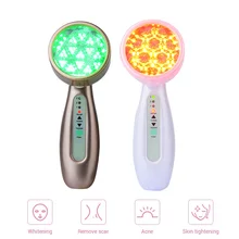 4 головы сменная Biowave Nano светодиодная маска для лица омоложение против старения лечение акне удаление морщин инструмент для красоты лица