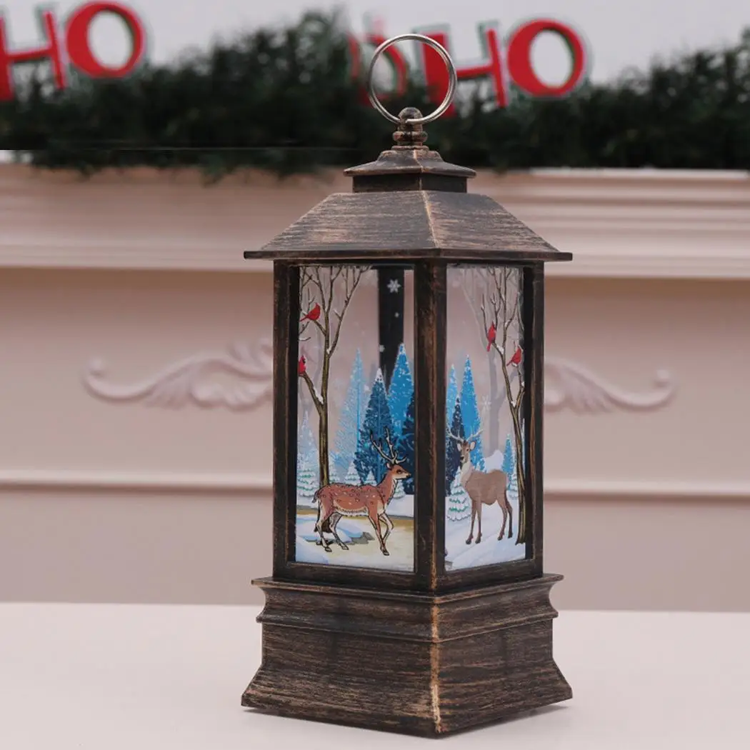 10 типов рождественских фонарей, светодиодный светильник в стиле ретро, в форме павильона, вечерние, праздничные, новогодние, свадебные, праздничные украшения - Цвет: L size