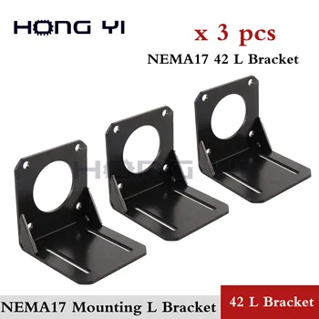 

Free shipping 3Pcs 42 Stepper Motor Bracket NEMA 17 Mounting L Bracket Mount 42 series Stepper Motor 42 stepper motor mounts