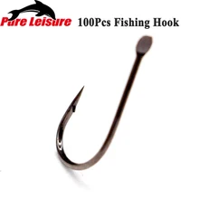 PureLeisure 100 шт. Высокое Качество Колючие рыболовные Крючки#1-#10 Высокоуглеродистая сталь углеродистая черная Приманка Держатель рыболовный крючок набор с коробкой