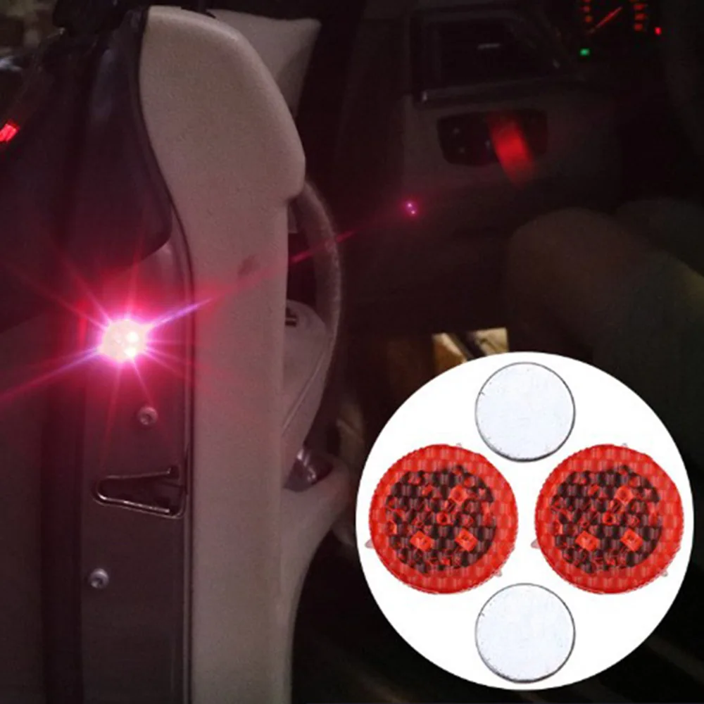 

4Pcs/Set Car Door Lights LED Warning Anti Collision Magnetic Flashing Lamp Auto Strobe Traffic Light Safety Signal Stickers