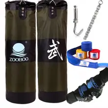80 см тренировочные MMA Бокс сумка Фитнес Пробивание мешок пустой песком висит Kick боксерский мешок с цепочкой Фитнес оборудования
