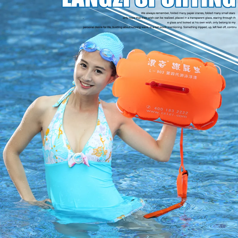 

Easy Learning Swimming Floater Rings Inflatable Stooge Dual Airbags Swimming Rings Floater Drifting Buoy Safe Lock Catch Bags