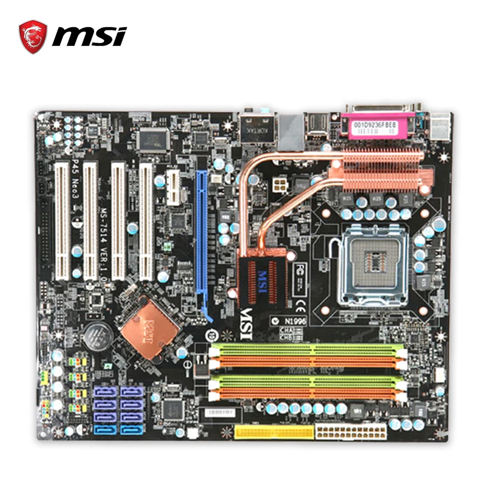 Original MSI P45 NEO3-FR Desktop Motherboard P45 Socket LGA 775 DDR2 16G SATA2 USB2.0 ATX 100% Fully Test original msi g41tm p31 desktop motherboard g41 socket lga 775 ddr2 8g sata2 usb2 0 micro atx 100% fully test