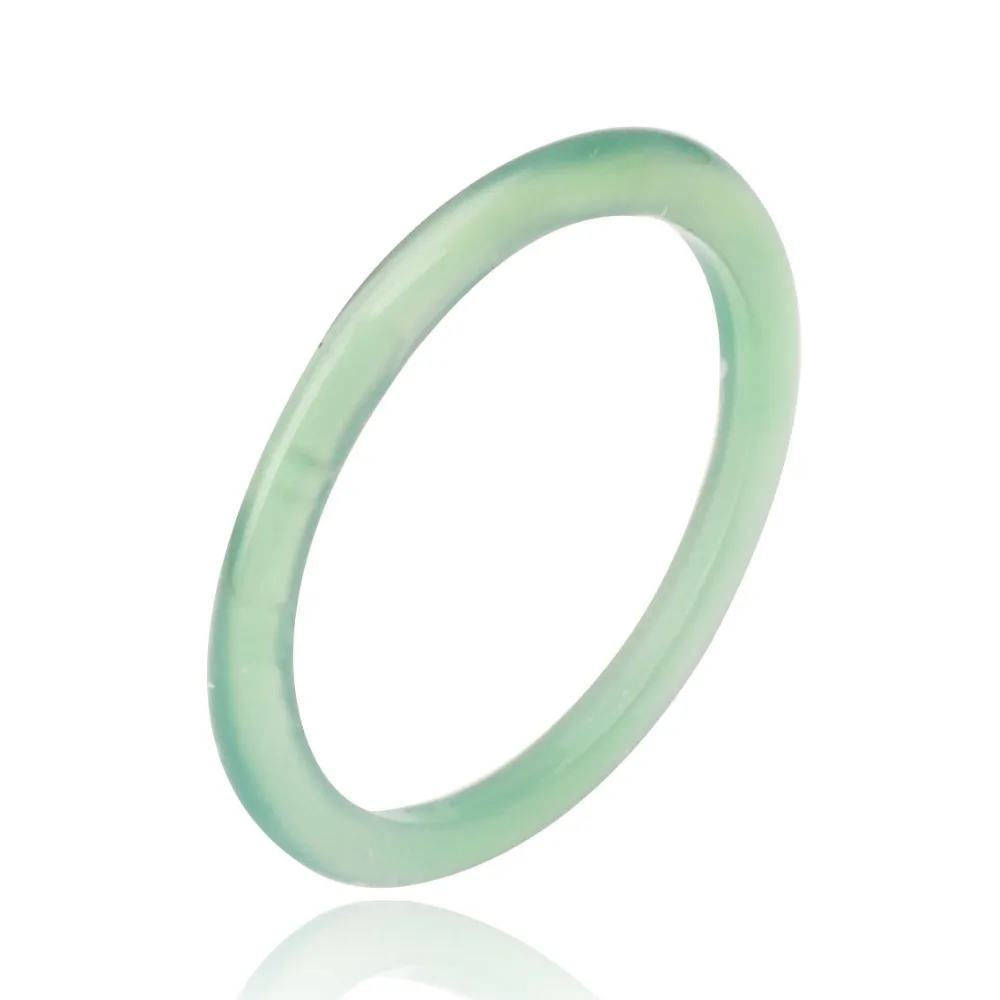 Hot Sale high quality Natural green Agate jade Crystal jewelry engagement wedding rings for women and men Love gifts Wholesale