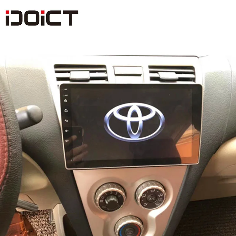 Sale IDOICT Android 8.1 Car DVD Player GPS Navigation Multimedia For Toyota Vios Yaris Radio 2008-2013 car stereo bluetooth 5