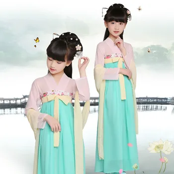 

Child Princess Dress Satin Chinese Folk Costume Kids Hanfu Clothing Kids Chinese Traditional Clothing Tang Suit 18