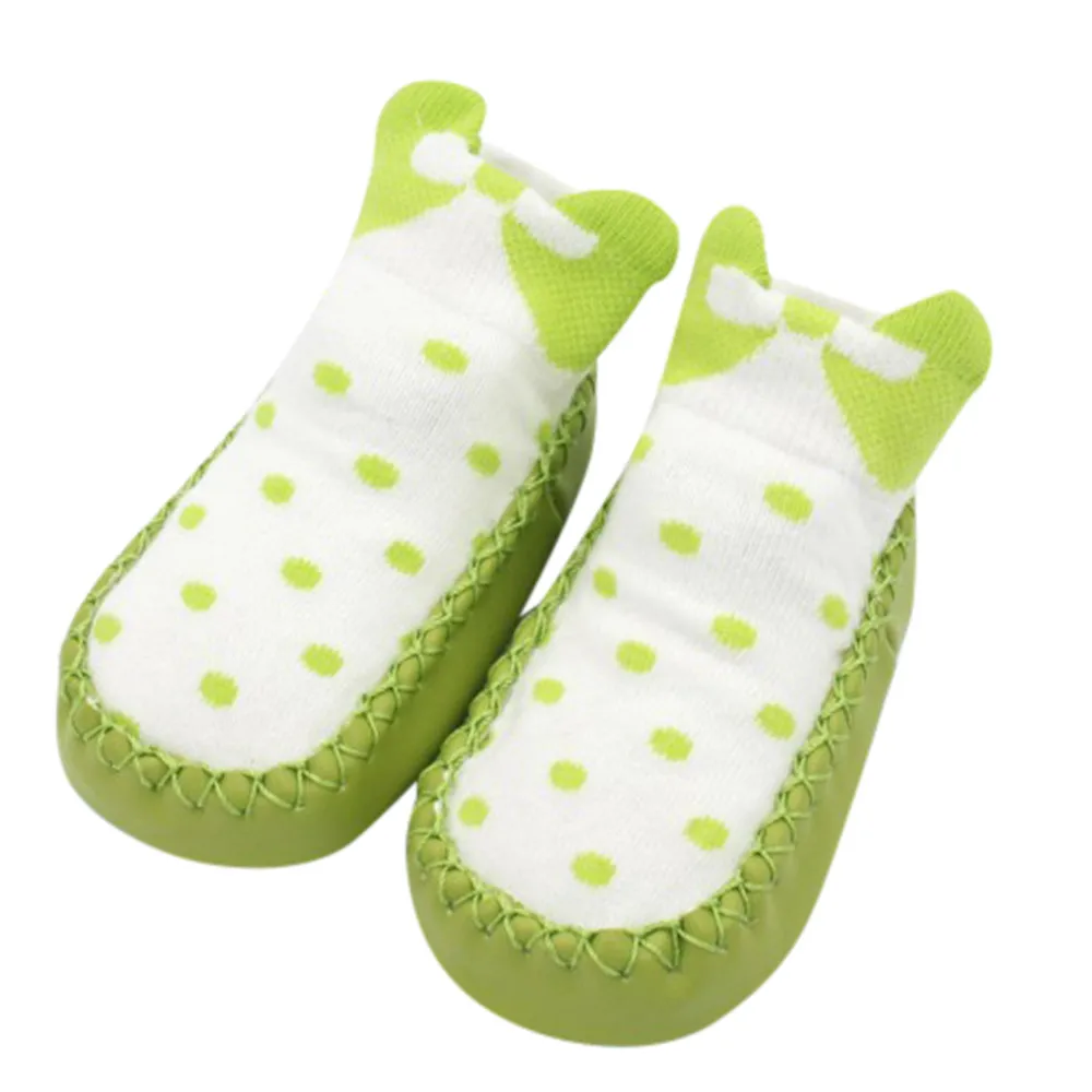 Toddler Baby Girl Boy Shoes First Walker Bow Dot Newborn Baby Girls Boys Anti-Slip Socks Slipper Shoes Boots