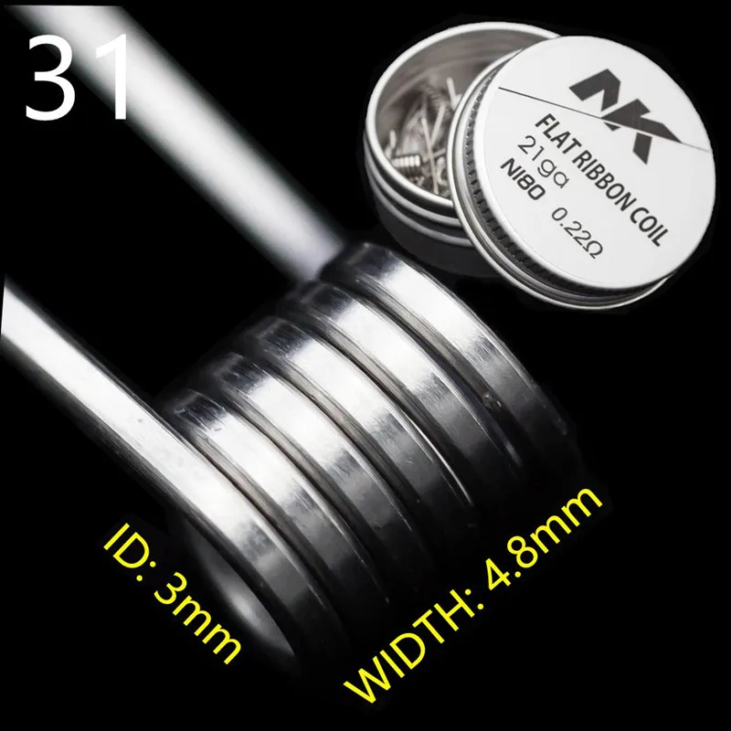 

NK Flat coil vape clapton twisted fused Juggernaut Square coil prebuilt Nichrome Ni80 10 piece/box