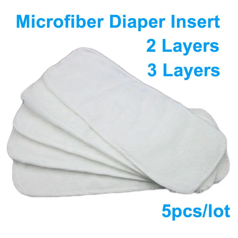 5pcs Diapers for Children 2,3 Layers Disposable Diapers Nano Microfiber