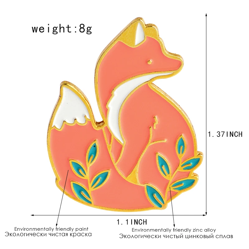 Qihe ювелирные изделия, булавка в виде лисы, брошь с животными, милые животные, лесная лиса, значки, броши на лацкане, булавка в виде лисы, ювелирные изделия, броши для женщин