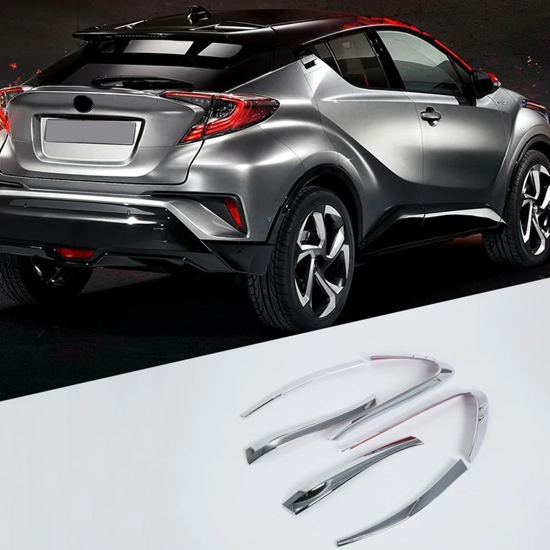 Для Toyota C-HR снаружи сзади хвост свет лампы Крышка декор отделка ABS Chrome
