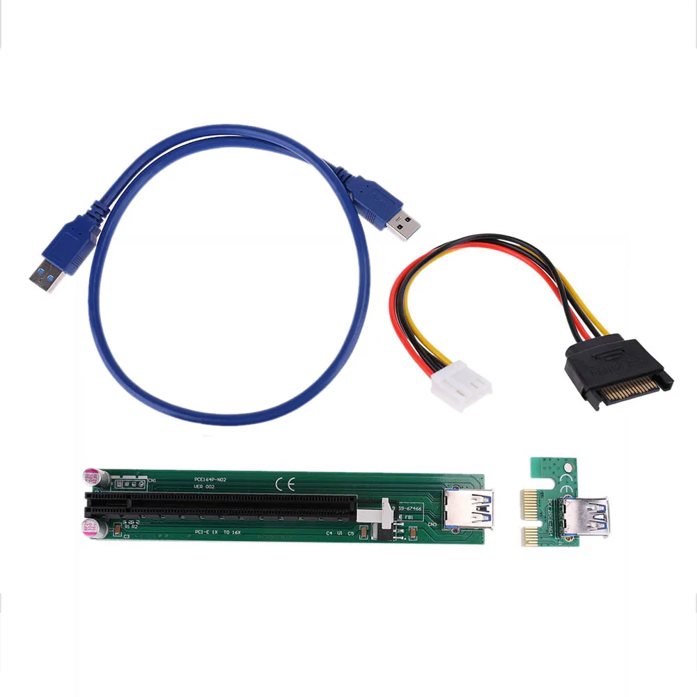 0,6 м синий кабель USB 3,0 переходная карта pci-e экспресс-карта 1x к 16x адаптер-удлинитель кабеля для горнодобывающей графической карты Riser