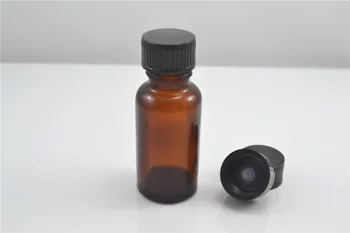 

100pcs Lot 20ml Amber glass bottle with Acid & Alkali Resistant Phenolic Screw cap for Light Sensitive Material Storage