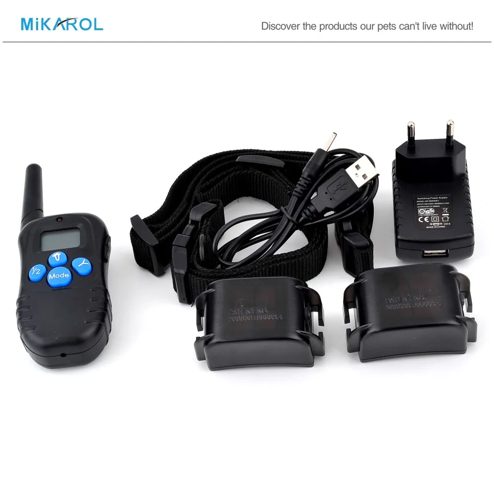 Remote LCD Dog Collar Rechargeable 100LV 300 Meter Electric Shock Vibrate Pet Training For Small Medium &amp Large dogs | Дом и сад