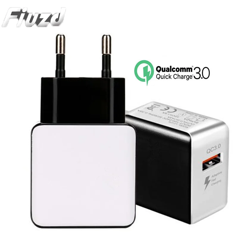 Fiuzd 18W Quick Charger for Samsung Galaxy s9 s10+ s8 7 Fast QC 3.0 Charger for iPhone X 8 7 6s USB Charger for huaweiMAX mate 20 pro lite77