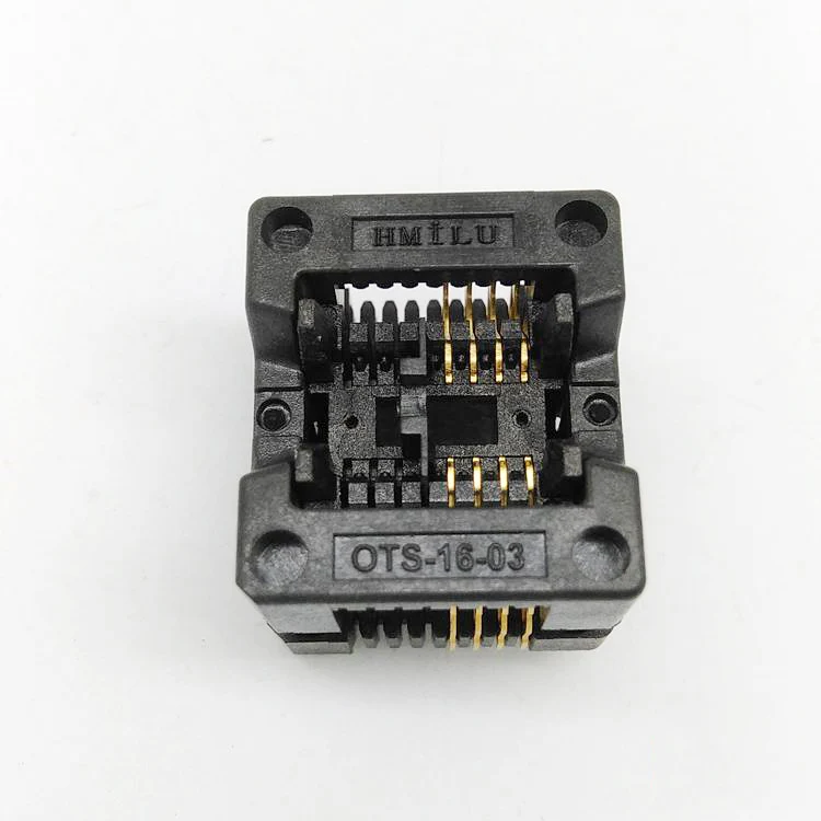 

SOIC8 SO8 SOP 8 test burn in scoket pitch 1.27 IC body size 3.9mm 150mil ots16-1.27-03 IC open top adapter