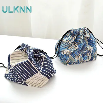 

Japan Style Portable Tableware Bags Storage Lunchbox Cloth Bag Storage Bag for Jewelry/Sundries Bunch of Mouth