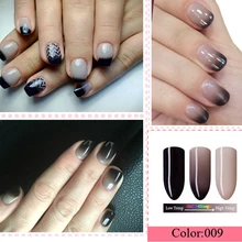 Черный температурный меняющий цвет лак для ногтей 7 мл УФ-гель для ногтей стойкий гель лак для ногтей Дизайн ногтей