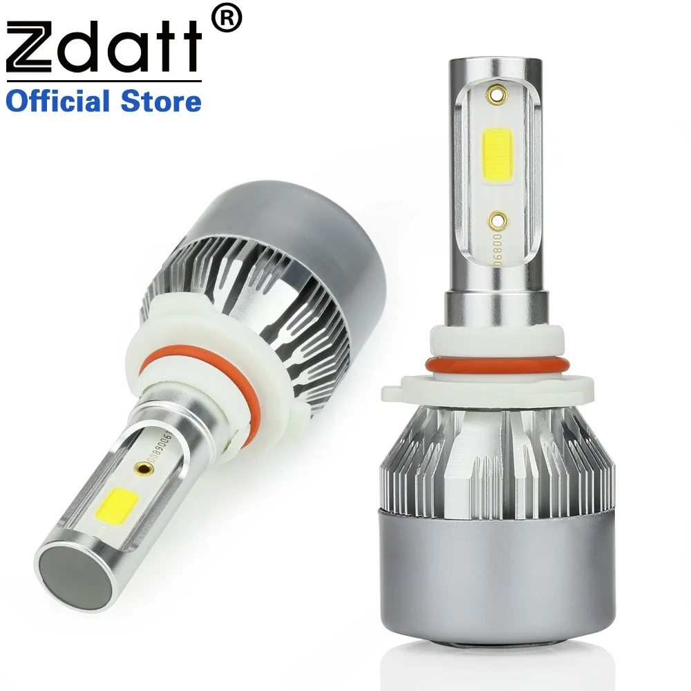 

Zdatt 2Pcs 80W 8000LM HB3 Led Bulb Car Led Headlight 9005 High Beam Conversion Kit 6000K White 12V All In One Design Automobiles