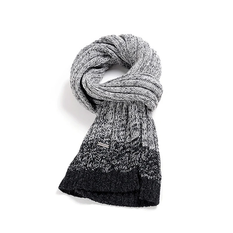 Lesov 200*40 см трикотажный зимний шарф для мужчин из искусственного кашемира мягкие теплые шарфы для мужчин большие длинные шарфы шеи теплые накидки шаль палантин - Цвет: Серый
