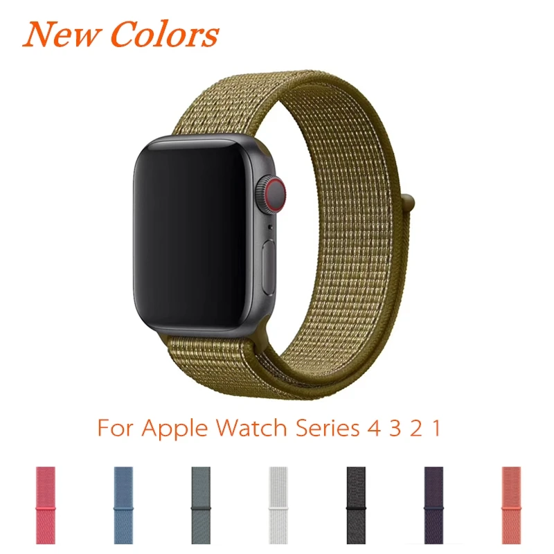 Sport Loop Strap For Apple Watch Band 4 44mm 42mm 3 2 1 iWatch Band 40mm 38mm Correa Nylon Wrist Bracelet Watch Accessories