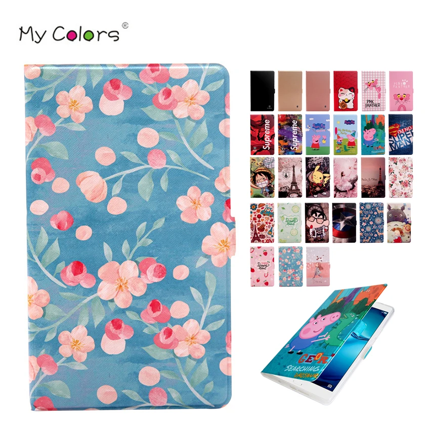 

Mediapad M3 8.4'' PU Leather Case Cover Protective Stand For Huawei MediaPad M3 8.4 BTV-W09 BTV-DL09 Colorful Print Smart Skin