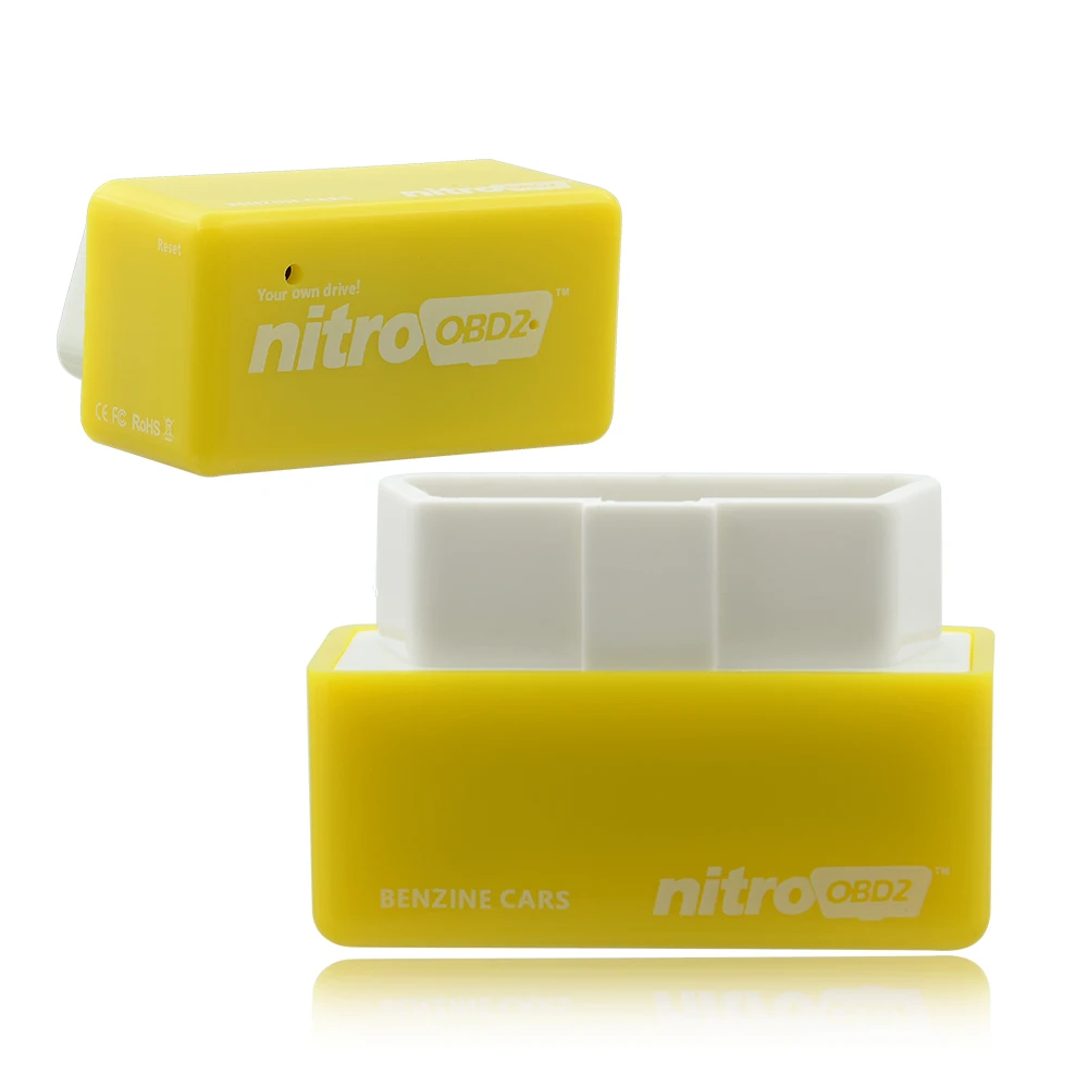 Желтый Nitroobd2 Plug& Drive OBD2 чип-тюнинг для бензиновых автомобилей Nitro OBD2 Plug больше мощности