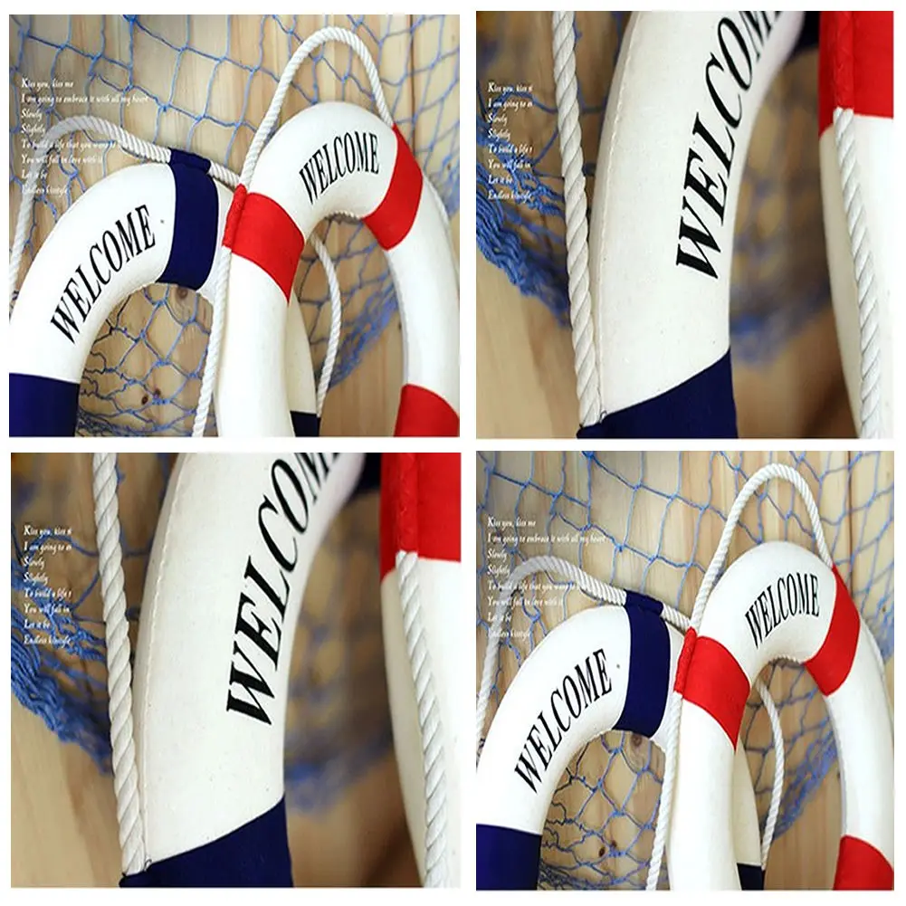 Welcome Nautical Wall Decor Ship Boat Ring Life Buoy Preserver Home Coffee Bar Wall Hanging Decor  14cm