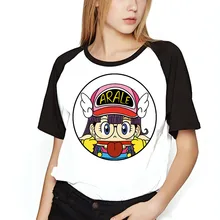 Camiseta de mujer Arale Dragon Ball Cute Childhood Crush Artsy camiseta de béisbol impresa para chica