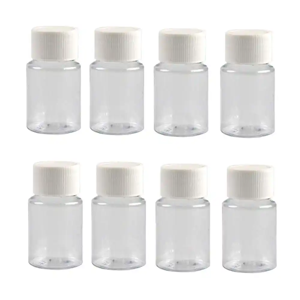 10PCS 15ML Portable Clear Plastic Bottles Small Vial Liquid, Solid Vial