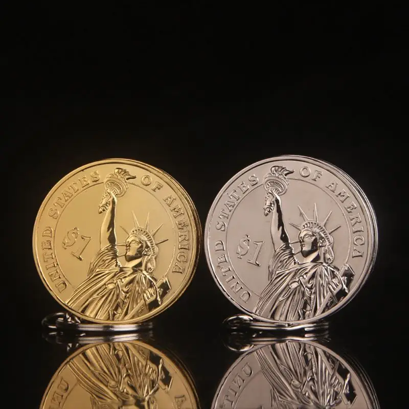 

Round Coin Pendant Novelty Personality Creative Open Flame Lighter Keychian Pendant Refillable Butane Gift Without Oil Gas