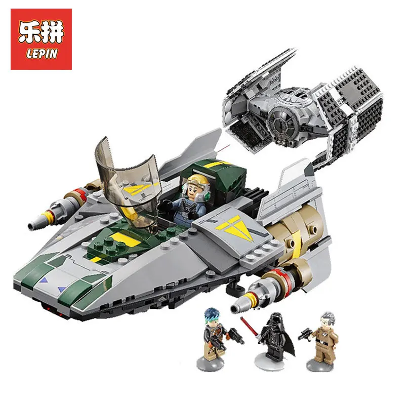 

LEPIN 05030 722Pcs STAR WARS Vader Tie Advanced VS A-wing Starfighter LegoINGlys 75150 Building Blocks Bricks children toys Gift