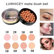 Матовые румяна мяч Контурные тени для век Водонепроницаемый устойчивая Косметика с кистью FM88