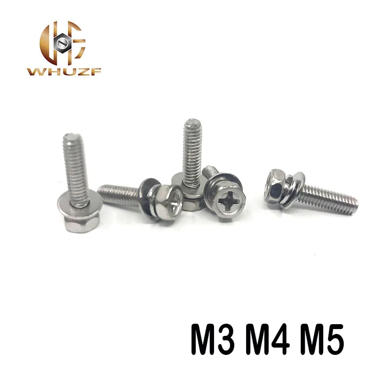M3 M4 M5 * L мм 304 нержавеющая сталь крестообразная утопленная Шестигранная головка с